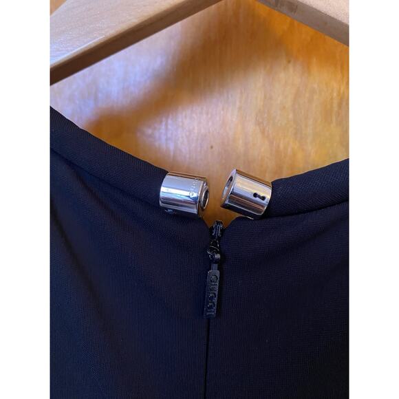 Gucci Avant Garde Midi Sheath Dress 90s Minimalist Bodycon Knot Jersey Y2K Sz S - Picture 8 of 15